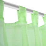 Vidaxl rideau fin vert pomme 140x245 cm 2 pièces