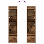 vidaXL Buffet haut 29 5x34x119 5 cm vieux bois bois d'ingénierie