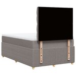 vidaXL Sommier à lattes de lit avec matelas Taupe 120x200 cm Tissu