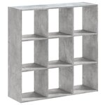 vidaXL Bibliothèque gris béton 102x32x102 cm bois d'ingénierie