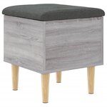 vidaXL Banc de rangement sonoma gris 42x42x46 cm bois d'ingénierie