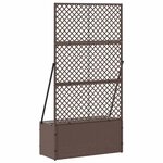 vidaXL Jardinière Marron 70 x 30 x 135 cm Métal