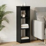 vidaXL Meuble d'appoint Noir 40 x 40 x 100 cm Bois d’ingénierie