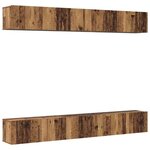 vidaXL Ensemble meuble TV 6 Pièces Bois ancien 80 x 30 x 30 cm