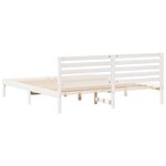 vidaXL Cadre de lit Blanc 180 x 200 cm Bois massif en pin