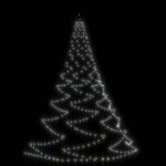 vidaXL Arbre mural avec crochet métallique 720 LED Blanc froid 5 m