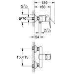 GROHE Robinet mitigeur mécanique douche  Start Loop 23354000