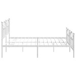 vidaXL Cadre de lit métal avec tête de lit/pied de lit blanc 200x200cm