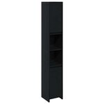 Meuble de salle de bain vidaXL Chêne Noir 30x30x183 5 cm Bois d'ingénierie