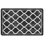 vidaXL Tapis lavable noir et blanc 190x300 cm antidérapant