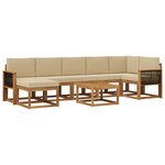 vidaXL Ensemble de canapés d'extérieur 8 Pièces Naturel et Beige