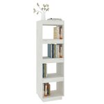vidaXL Bibliothèque/Séparateur de pièce Blanc 40x35x135 cm Pin massif