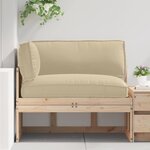 vidaXL Set de coussins de palette 3 Pièces Beige 120 x 80 x 12 cm