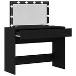 vidaXL Table de Toilette avec tiroir Chêne noir 100 x 40 x 120 cm