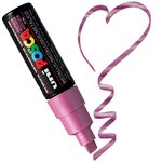 Marqueur pte large biseautée posca pc8k 8mm rose métal posca