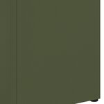 vidaXL Porte-parapluies Vert olive Métal Moyen Rangement