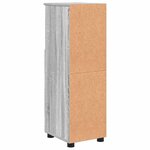 vidaXL Cabinet de salle de bain avec porte Gris Sonoma 30 x 35 x 95 cm