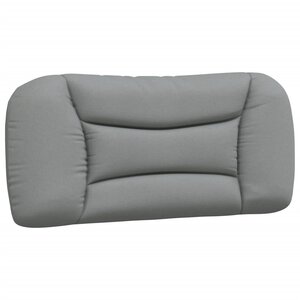 vidaXL Coussin de tête de lit Hvar gris clair 90 cm tissu