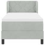 vidaXL Lit à ressorts avec matelas gris foncé 80x200 cm en velours