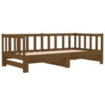 vidaXL Lit coulissant Marron miel 2x(90x190) cm Bois de pin massif