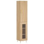 vidaXL Buffet haut Chêne sonoma 34 5x34x180 cm Bois d'ingénierie