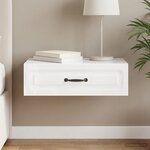 vidaXL Table d'appoint murale Blanc brillant 59 x 34 5 x 17 cm
