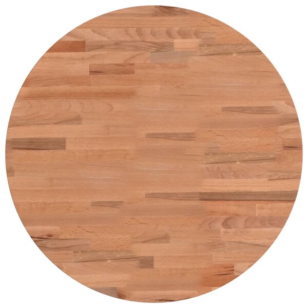 vidaXL Dessus de table Ø50x4 cm rond bois massif de hêtre