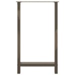 vidaXL Pieds de table de bar en acier naturel 2 pièces 60 x (100-101) cm