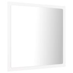 vidaXL Miroir à LED de salle de bain Blanc 40x8 5x37 cm Acrylique
