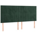 vidaXL Sommier à lattes de lit matelas et LED Vert foncé 160x200 cm