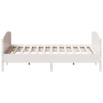 vidaXL Cadre de lit sans matelas blanc 200x200 cm bois massif de pin