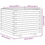 vidaXL Jardinière blanc 60x60x49 5 cm bois de pin massif