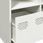 vidaXL Buffet blanc 135x39x73 5 cm acier laminé à froid