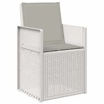 vidaXL Chaises de jardin salle à manger 2 Pièces Blanc et gris clair PP