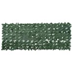 vidaXL Écran de balcon avec feuilles vert foncé 200x75 cm