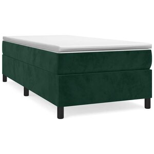 vidaXL Cadre de lit vert foncé 100x200 cm velours