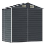 vidaXL Abri de jardin anthracite 191x130x198 cm acier galvanisé