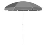 Vidaxl parasol de plage 180 cm anthracite