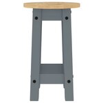vidaXL Tabourets de bar lot de 2 gris bois massif de pin