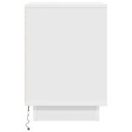 VidaXL Table de chevet avec lumières LED blanc 38x34x50 cm