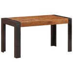 vidaXL Table à manger 140x70x76 cm Bois de manguier brut massif