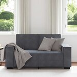 vidaXL Canapé à 2 places Gris foncé 120 cm Velours