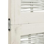 vidaXL Cloison de séparation 5 panneaux blanc bois de paulownia massif