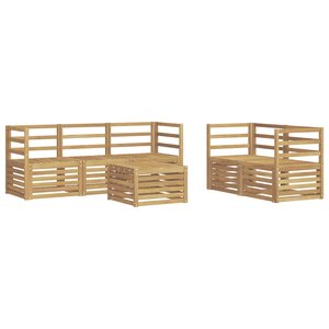 vidaXL Ensemble de canapés d'extérieur 6 pc Blanc Bois d'Acacia Massif