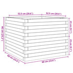 vidaXL Jardinière 60x60x46 cm bois de pin imprégné