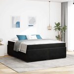 vidaXL Cadre de lit avec matelas Noir 180 x 200 cm Velours