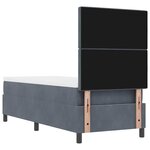 vidaXL Lit à ressorts avec matelas Gris foncé 80 x 200 cm Velours