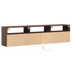 vidaXL Meuble TV mural avec LED chêne marron 180x31x45 cm