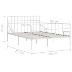 vidaXL Cadre de lit sans matelas avec sommier à lattes métal 140x200cm