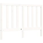vidaXL Cadre de lit avec tête de lit blanc 140x190 cm bois massif